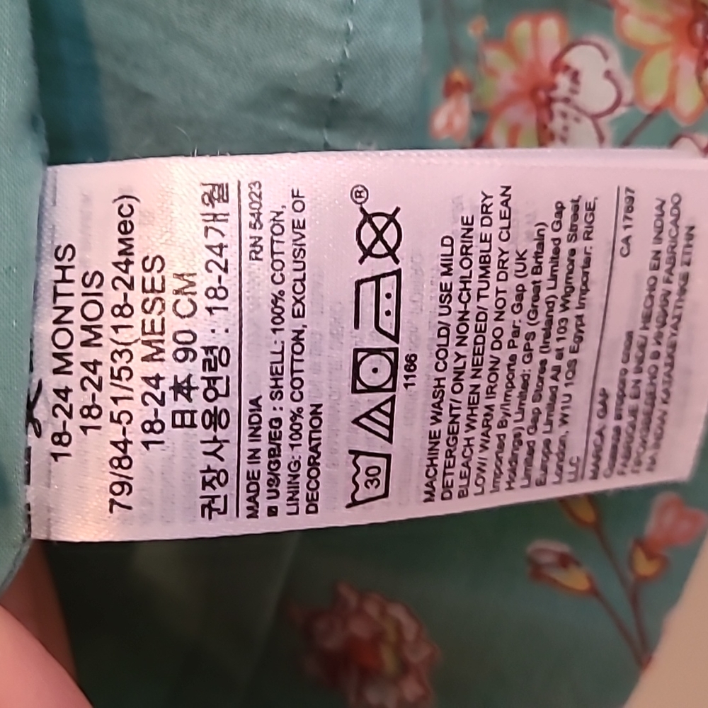 Baby Gap Floral Dress 18-24 Months - Picture 4 of 5